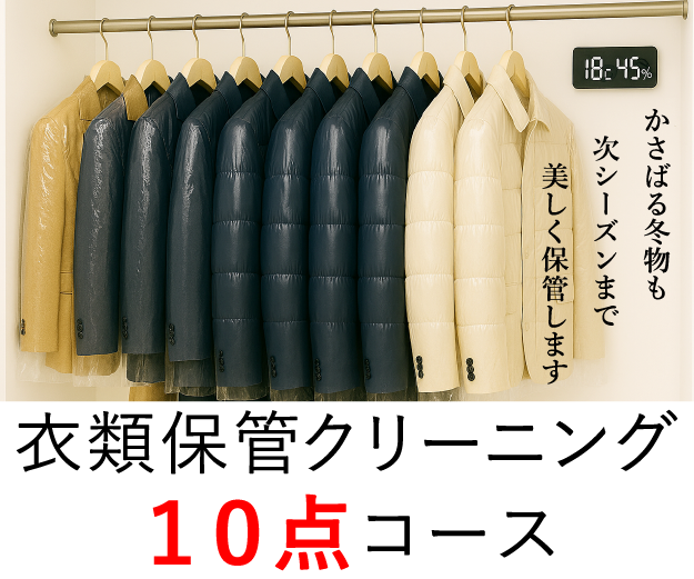 衣類保管クリーニングサービス10点