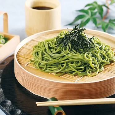 宇治抹茶入り茶そば「萌木」