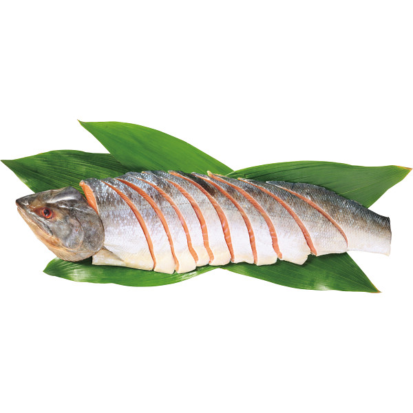 北海道産　熟成新巻鮭半身切身（800g）