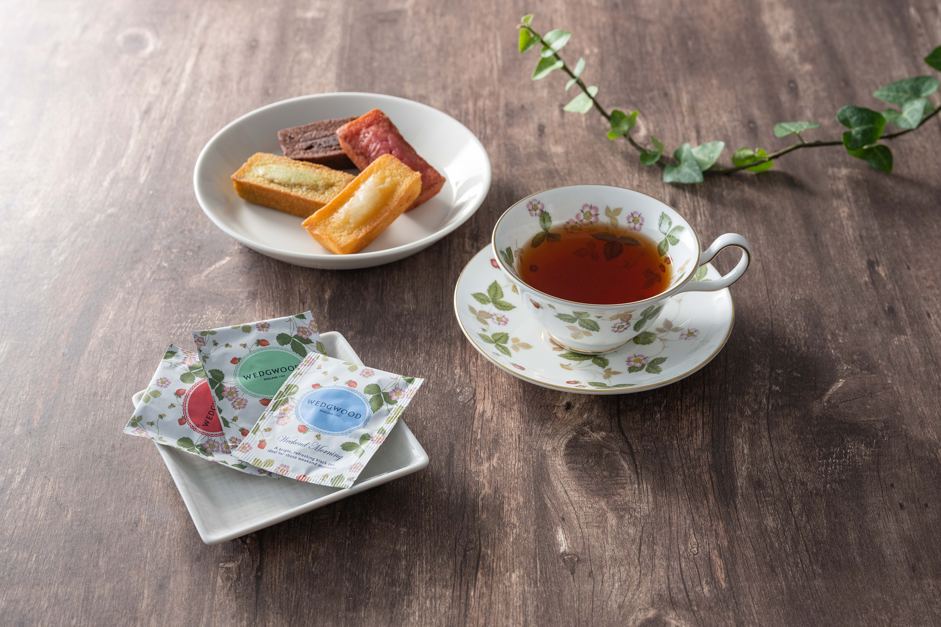 フィナンシェ＆ウェッジウッド　ワイルドストロベリーティーバッグアソート