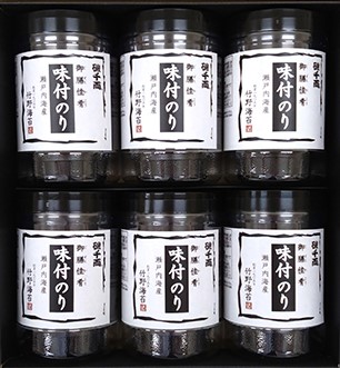 ＜磯千両＞瀬戸内海産　御膳佳肴味付のり６本詰